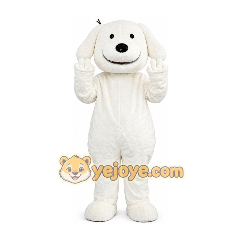 Adult White Dog Cartoon Mascot Costumes Adult White Dog Cartoon Mascot Costumes