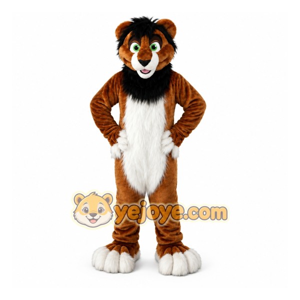 Brown Lion Mascot Costume