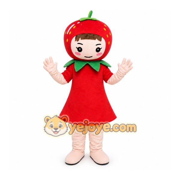 Fruit Strawberry Girl Mascot Costumes