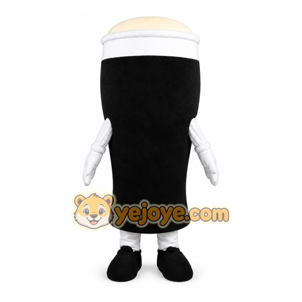 Funny Black Beer Cup Mascot Costume