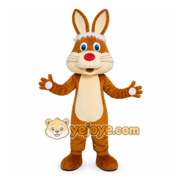 Funny Brown Bunny Rabbit Mascot Costume Funny Brown Bunny Rabbit Mascot Costume