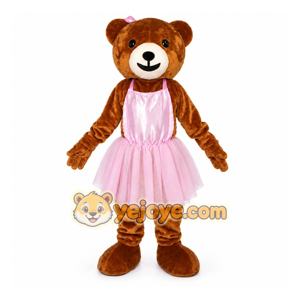 Funny Girl Teddy Bear Mascot Costume