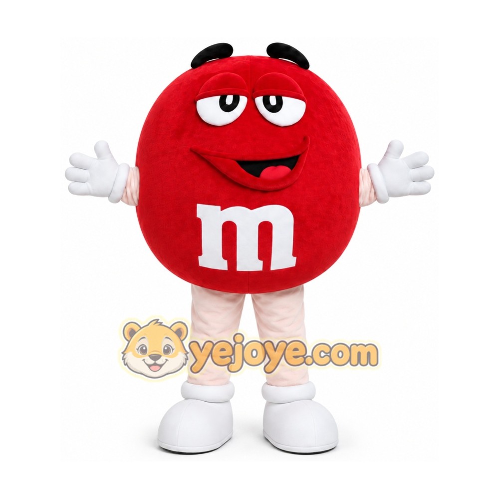 Funny M Bean & M Chocolate Candy Colors Beans Mascot Costume Funny M Bean & M Chocolate Candy Colors Beans Mascot Costume