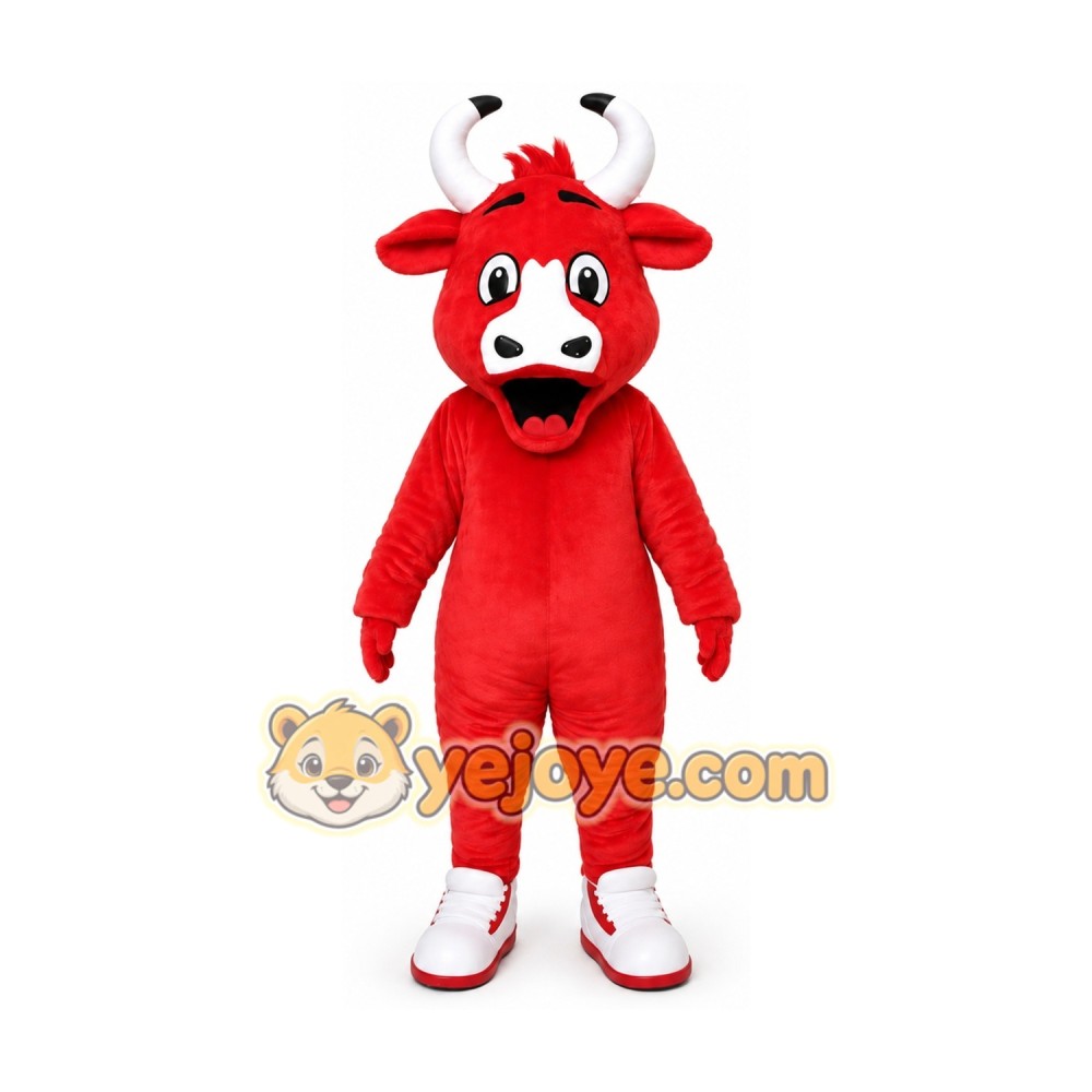 Funny Red Bull Mascot Costume for Sports Funny Red Bull Mascot Costume for Sports