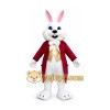 Funny White Easter Bunny Rabbit Mascot Costume Funny White Easter Bunny Rabbit Mascot Costume