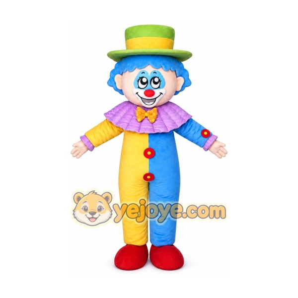 Giant Blue Clown Mascot Costume
