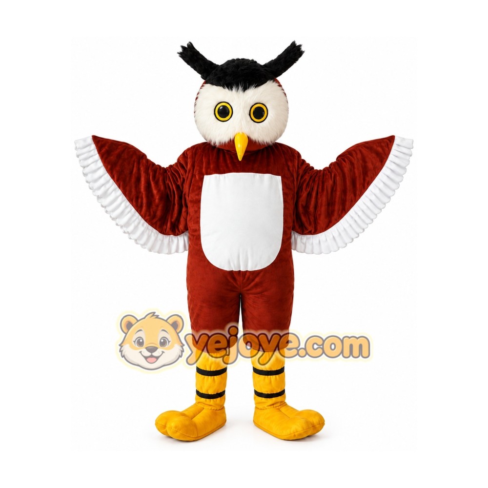 Giant Brown Owl Bird Cartoon Mascot Costume