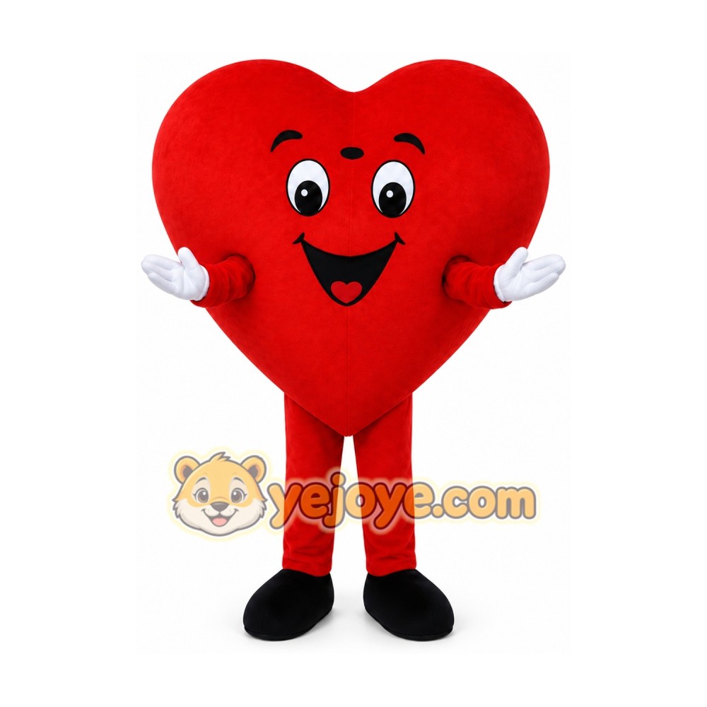 Giant Red Heart Mascot Costume