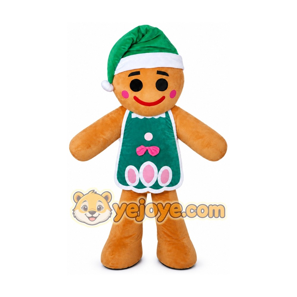 Gingerbread Boy Mascot Costume for Adult