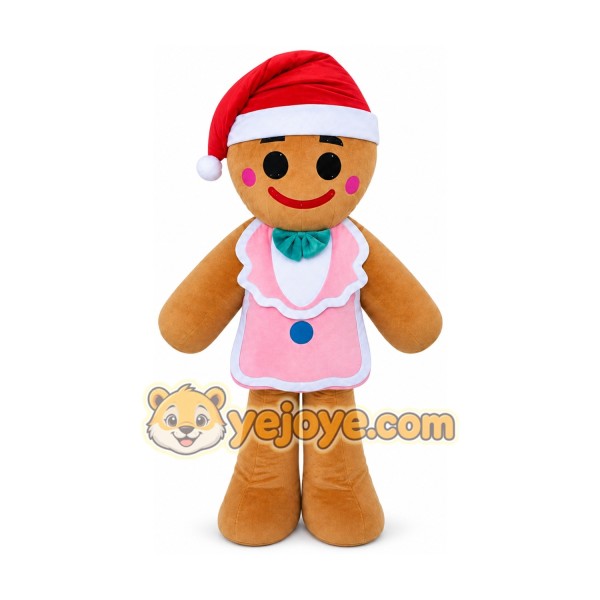 Gingerbread Girl Mascot Costume for Adult Gingerbread Girl Mascot Costume for Adult