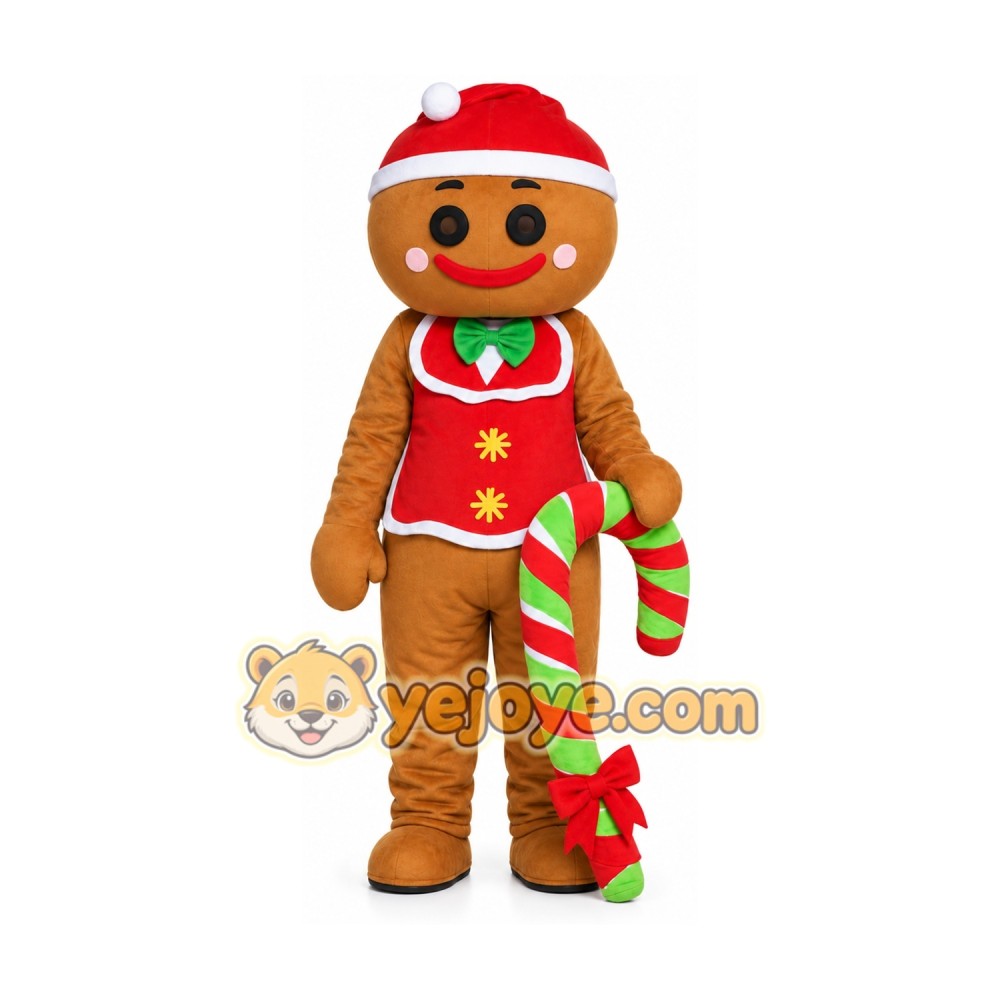 Gingerbread Man Mascot Costume for Adult