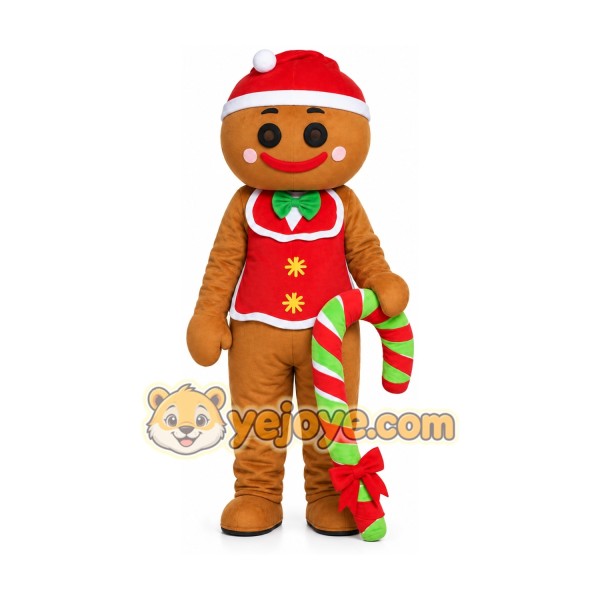 Gingerbread Man Mascot Costume for Adult