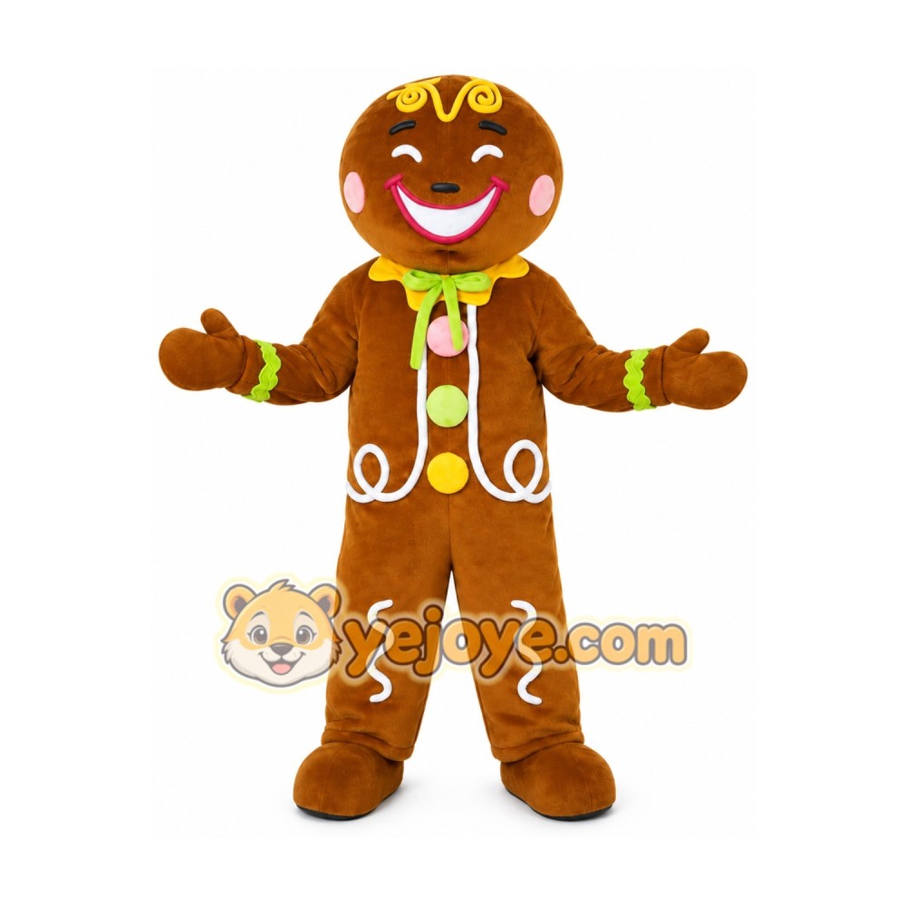 Gingerbread Man Mascot Costume Gingerbread Man Mascot Costume