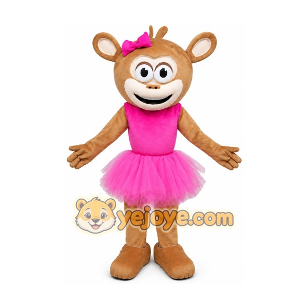 Girl Monkey Mascot Costume Girl Monkey Mascot Costume