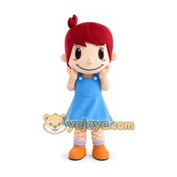 Girl Plush Cartoon Character Mascot Costume