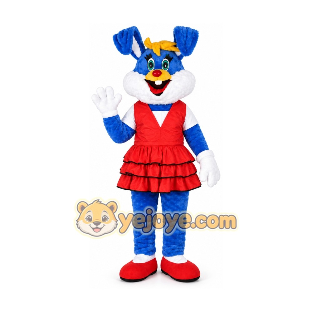 Girly Bunny Rabbit Mascot Costume Cartoon Character Girly Bunny Rabbit Mascot Costume Cartoon Character