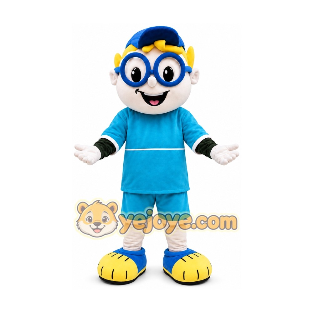 Glass Boy Mascot Costume Glass Boy Mascot Costume