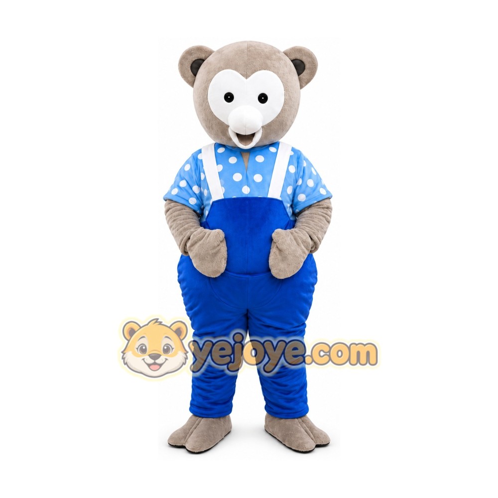 Gold And Silver Bear Mascot Costume Gold And Silver Bear Mascot Costume