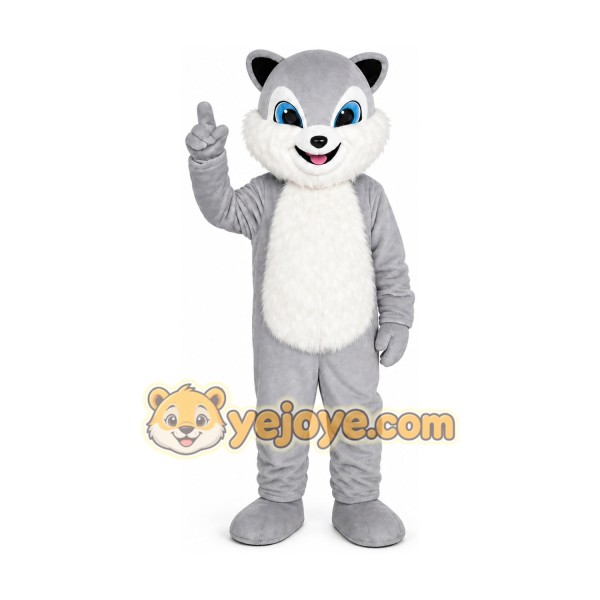 Gray Squirrel Cartoon Mascot Costume