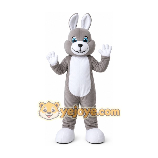 Gray Easter Bunny Rabbit Mascot Costume Gray Easter Bunny Rabbit Mascot Costume