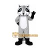 Gray Raccoon Mascot Costume Cartoon Character Outfit Suit