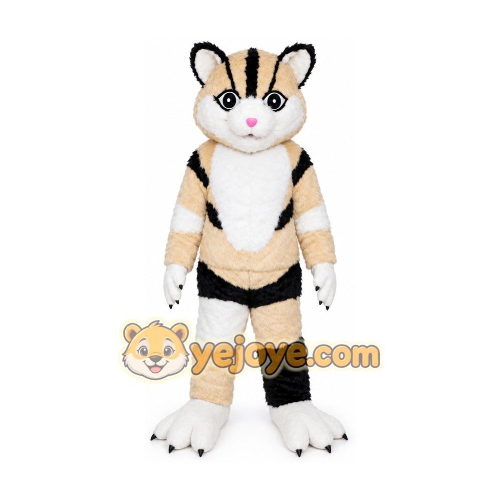Striped Cat Mascot Costume
