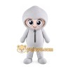 Gray Hat Boy Mascot Costume Gray Hat Boy Mascot Costume