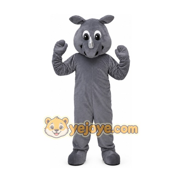 Gray Rhinoceros Mascot Costume