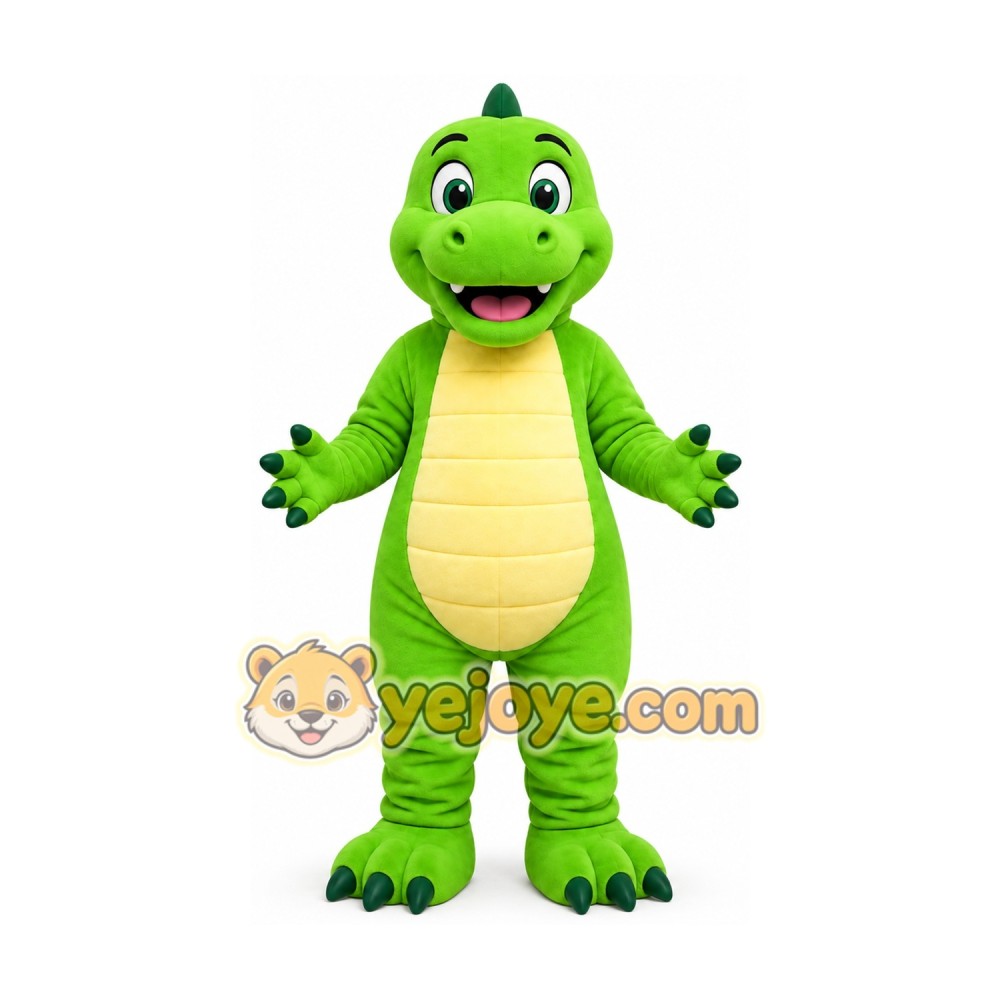 Green Dinosaur Mascot Costume Green Dinosaur Mascot Costume