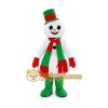 Green Boots Snowman Cartoon Mascot Costume