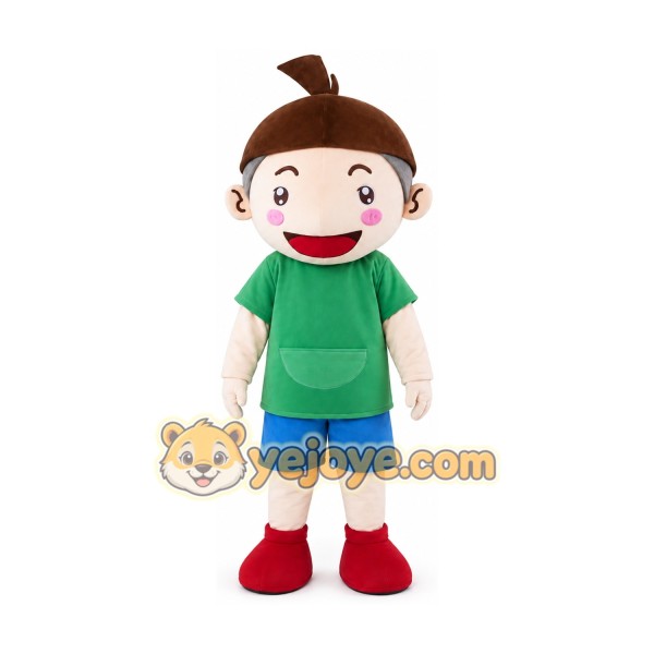 Green Boy Mascot Costume Fancy Costume