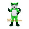 Green Raccoon Mascot Costume