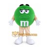 Green Chocolate Beans Mascot Costume Green Chocolate Beans Mascot Costume