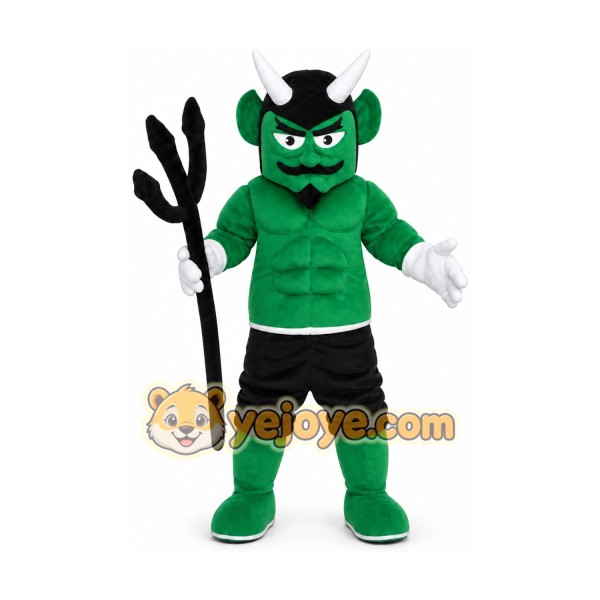 Green Devil Mascot Costume