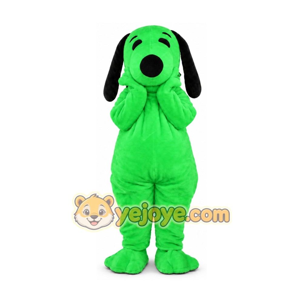 Green Dog Mascot Costume Green Dog Mascot Costume