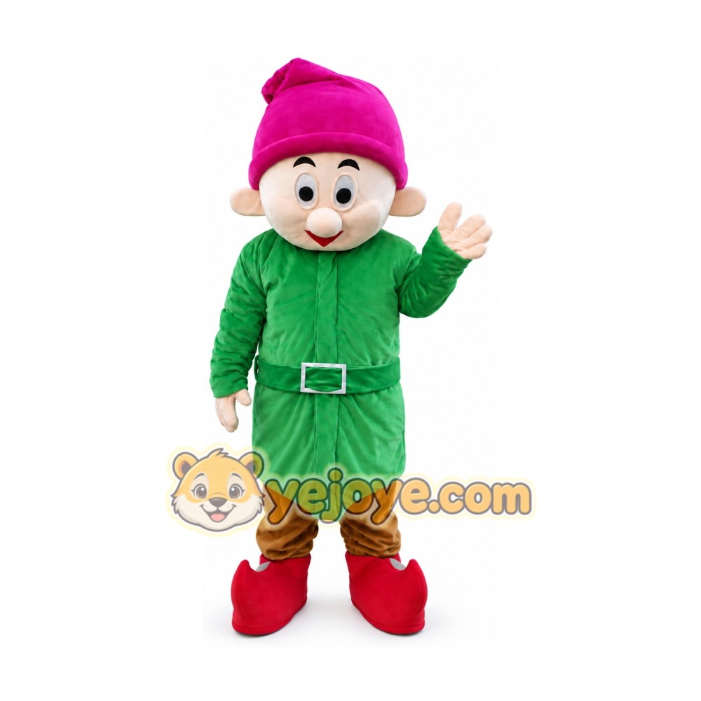 Green Dwarf Elf Mascot Costume