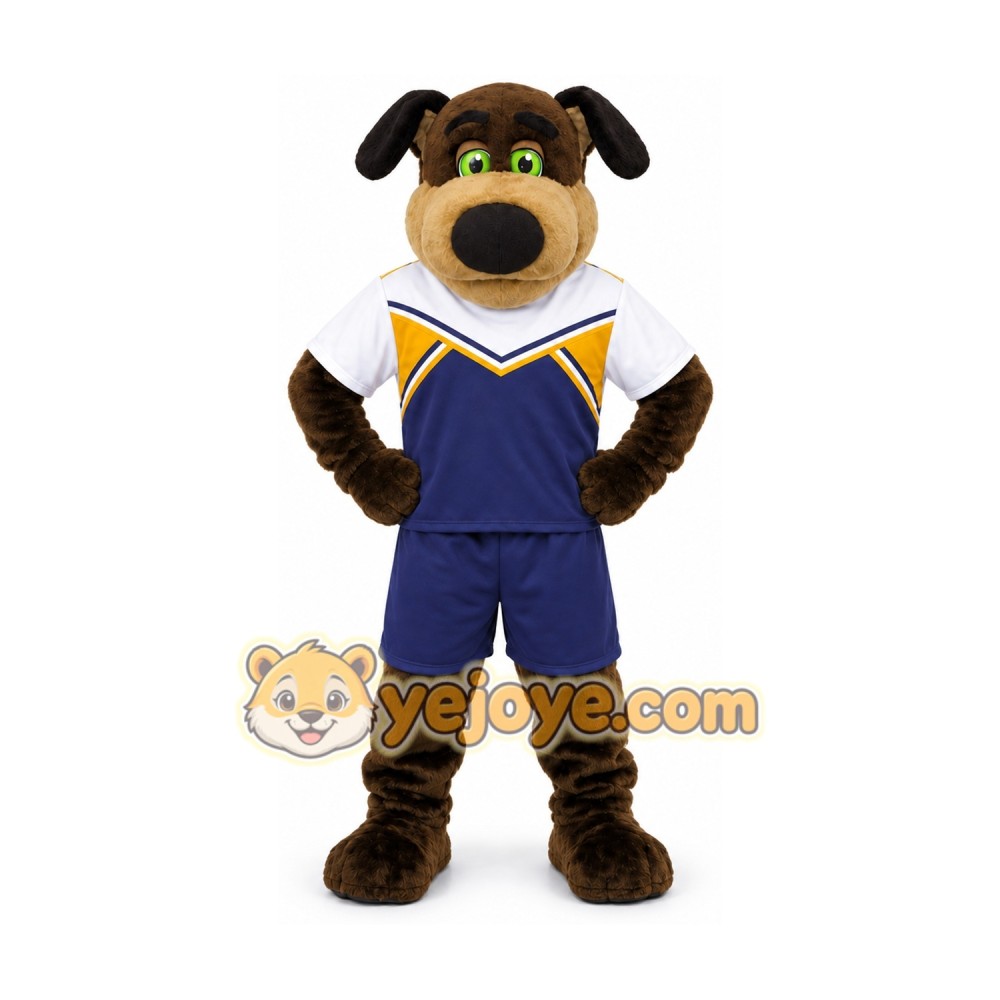Green Eye Plush Dog Stevie Mascot Costume Green Eye Plush Dog Stevie Mascot Costume