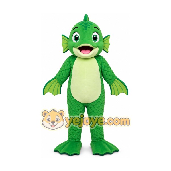 Green Fish Mascot Costume for Adult
