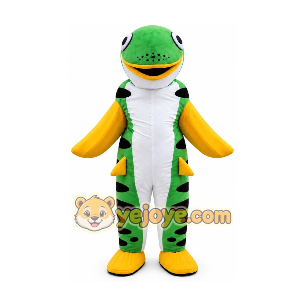 Green Fish Mascot Costume Green Fish Mascot Costume