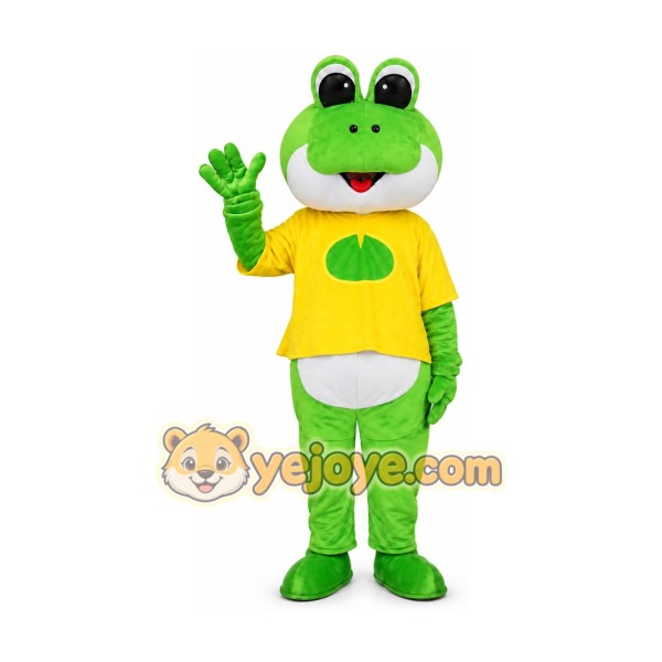 Green Frog Adult Cartoon Mascot Costume