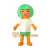 Green Hair Girl Mascot Costume Green Hair Girl Mascot Costume