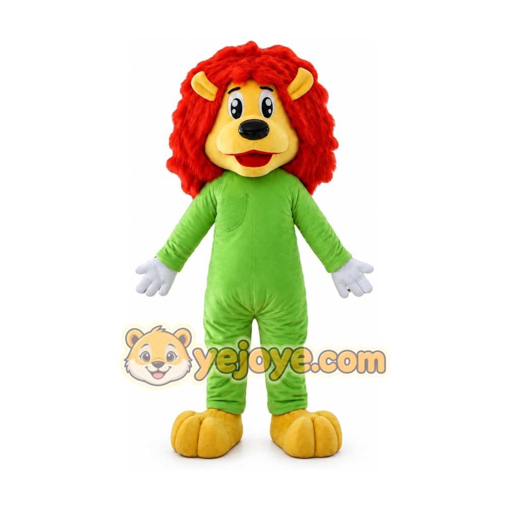 Green Lion Mascot Costume Animal Mascot