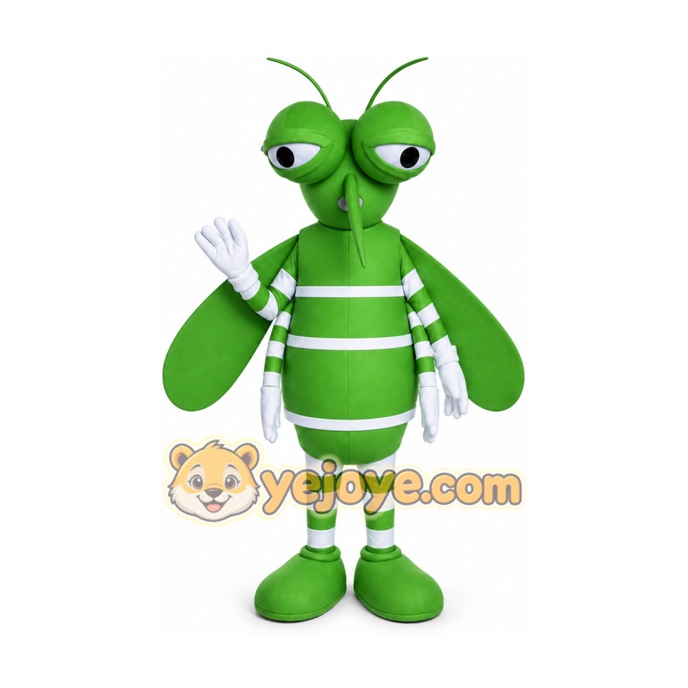 Green Mosquito Mascot Costume Insect Mascots