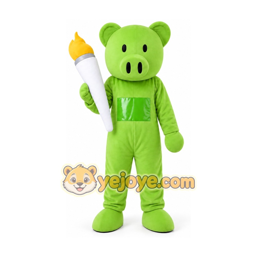 Green Pig Mascot Costume Adult Character Costume Green Pig Mascot Costume Adult Character Costume