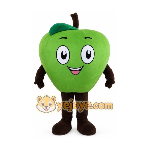 Green Red Apple Mascot Costume