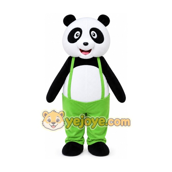 Green Strap Funny Panda Adult Animal Mascot Costume