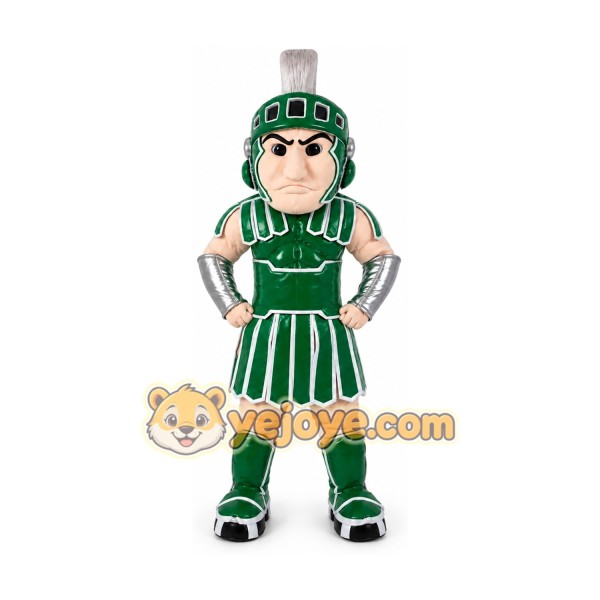 Green Titan Spartan Trojan Knight Mascot Costume