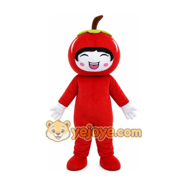 Apple Girl Mascot Costume Apple Girl Mascot Costume