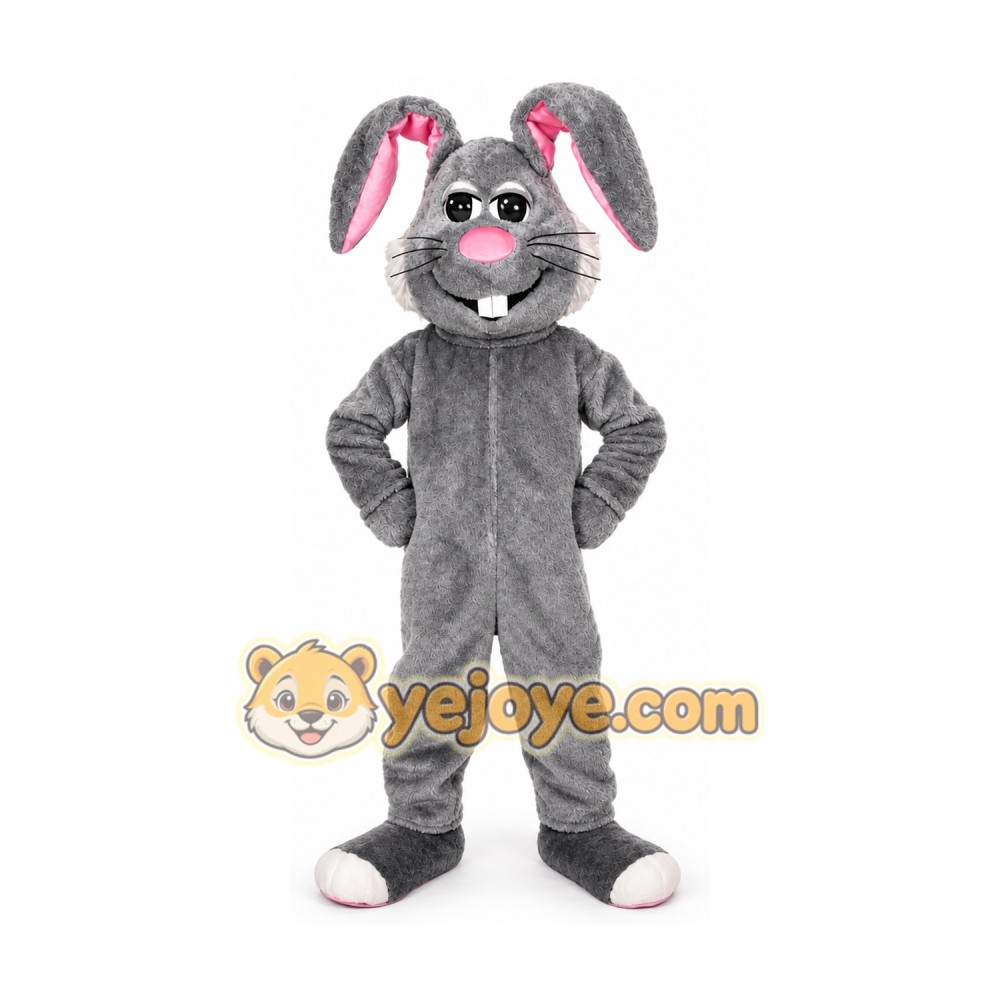 Grey Bunny Mascot Costume Grey Bunny Mascot Costume