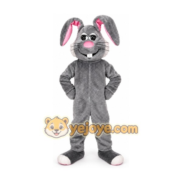 Grey Bunny Mascot Costume Grey Bunny Mascot Costume